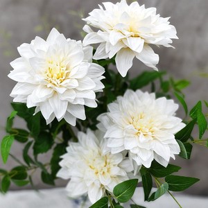 W-A0095 Chất lượng cao bất động cảm ứng nhân tạo Dahlia Chất lượng cao Dahlia hoa đầu lớn Dahlia cho trang trí đám cưới - Product Image 4