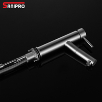 SANIPRO Drop Down Flexible Bec Rotatif Chaud et Froid Pulvérisateur Mitigeurs SUS304 Salle De Bains Évier Robinet Pull Out Bassin Robinets