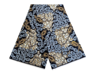 Tissu en coton peigné 100% tissé, imprimé batik africain, 6 yards, en mousseline teinte en fil, ignifuge, pour robes et sacs, OEM ODM