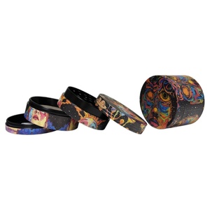 Custom <b>Grinder</b> Zink Alloy Round Portable Easy to Carry for Daily Use American Style Wholesale - Product Image 2