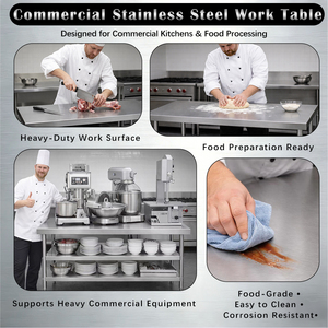 Premium Stainless Steel Work <strong>Table</strong> Restaurant <strong>Kitchen</strong> Use <strong>Prep</strong> <strong>Table</strong> Stainless Steel Preparation <strong>Table</strong> - Product Image 5