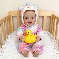 Poupée Reborn réaliste en vinyle de 17 pouces (43 cm) – Poupée bébé de simulation pour enfants – Jouet mignon et réaliste pour tout-petits