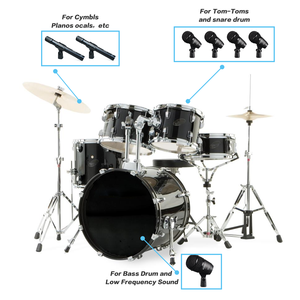 <span class=keywords><strong>ชุด</strong></span>ไมโครโฟนกลองมืออาชีพ MI7-XLR โลหะทั้ง<span class=keywords><strong>ชุด</strong></span> <span class=keywords><strong>ราคา</strong></span>ประหยัด 7 ชิ้น สำหรับบันทึกเสีย<span class=keywords><strong>ง</strong></span>กลองและเครื่องเพอร์คัชชัน - Product Image 4