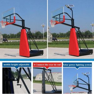 Altezza regolabile all'aperto con luce portatile basket Hoop Stand 10 piedi campo da basket corpo con supporto - Product Image 2