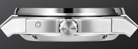 Montres mécaniques lumineuses en acier pour hommes, de style calendrier à roue volante, conçues et produites en usine en série, pour marque privée
