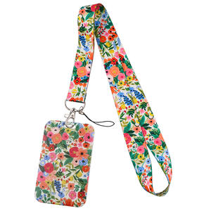 Cordón con Estampado Floral y Porta Tarjetas para Estudiantes, Accesorio para Teléfono, Correa para el Cuello, Set de Porta Credenciales - Product Image 5
