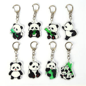 พวงกุญแจอะคริลิกรูปแพนด้าการ์ตูน ของขวัญเล็กๆ น่ารักสำหรับนักเรียนในวันหยุด ของตกแต่งน่ารัก อุปกรณ์เสริมน่ารักจากจีน บรรจุภัณฑ์แยกชิ้น - Product Image 5