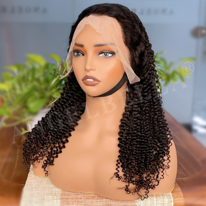 Perruque frisée Angelbella <span class=keywords><strong>en</strong></span> cheveux humains, Lace Front HD transparente 13x6, densité 220%, pour femmes, style Afro Kinky Curly - Product Image 4