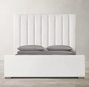 Luxury Modern Normal European Designs Beds Bedroom Furniture Solid Oak Wooden King Queen Size Beds