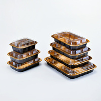 Wegwerp PET-maaltijdbak Plastic Doos voor Fastfood Hoge temperatuur magnetron Bestand tot 120 ° Pakketdoos