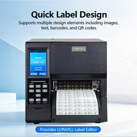 Impresora RFID Industrial LONVILL de 4.3 Pulgadas, 600dpi, 12ips, Compatible con ZPL, EPL, TSPL, con Cortador para Etiquetado Bajo Demanda