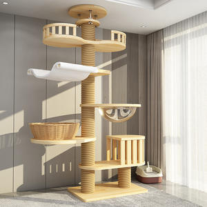 Deckenhoher Katzenkratzbaum mit Höhle, Sprungplattform und Kratzsäule – Katzenhaus Turm für Haustiere - Product Image 1