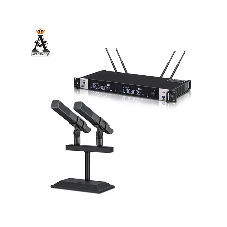 Hot Sale High Quality Desk Professional Speaker Wireless Microphone Speech Metal Portable 3 in 1 Wireless Microphone Tie 2000