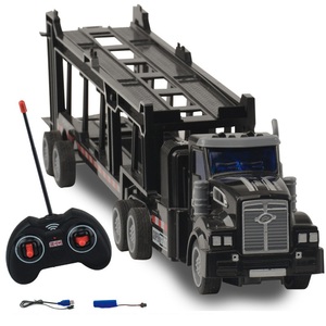 קנה מידה 1/48 4 ערוצי גרירה שליטה מרחוק צעצוע משאית 27mhz rc חצי טריילר צעצוע משאית עם סוללה usb - Product Image 1