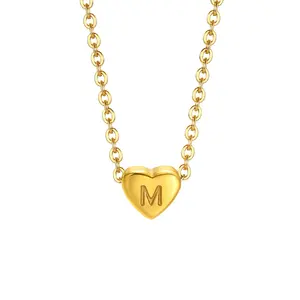 Hochwertige neue goldene Mutter-Halsketten Herzform M-Buchstabe Halskette
