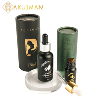 Flacon compte-gouttes d'huile en verre noir mat 50ml pour sérum de soin de la peau et gouttes pour les yeux