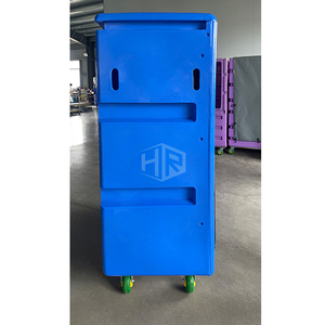 Tecnología de rotomoldeo Carrito de lavandería de plástico Hospital Hotel Carrito de jaula alta Carrito de servicio de lavandería con rueda - Product Image 4