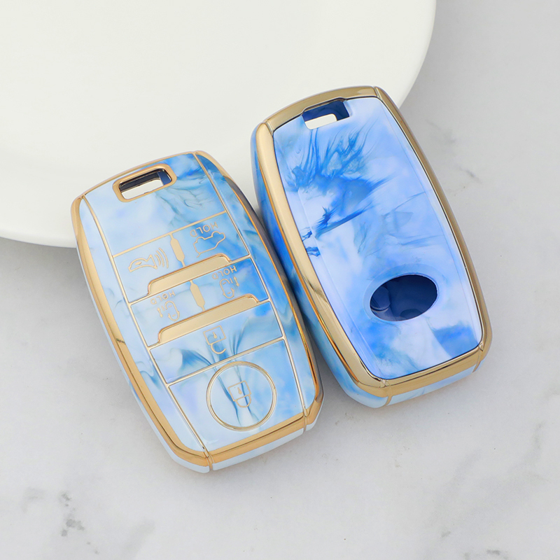 Couvercle à 6 boutons de type D-bleu