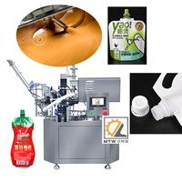 Machine de remplissage et de bouchage automatique de sachets à bec verseur MTW |   Remplisseur de sachets souples pour pâte de ketchup