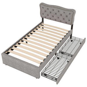 A <strong>Beautifully</strong> Designed Modern Minimalist-style Upholstered <strong>Bed</strong> with Storage Space. - Product Image 5