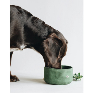 Foldable dog bowls, <b>canvas</b> dog food bowls, water bowls, feeding bowls, portable pet food bags for dog walking. - Product Image 1