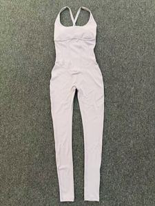 Women Cross Back Sports Yoga Jumpsuit One Piece Backless Sexy Hip Lifting <strong>Bodysuit</strong> With Adjustable Shoulder Straps - Product Image 3