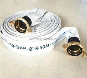 Tuyau d'incendie blanc de taille Storz 1.5 "x 30 mètres avec tuyau d'eau de couplage Storz en cuivre et aluminium pour vanne - Product Image 2