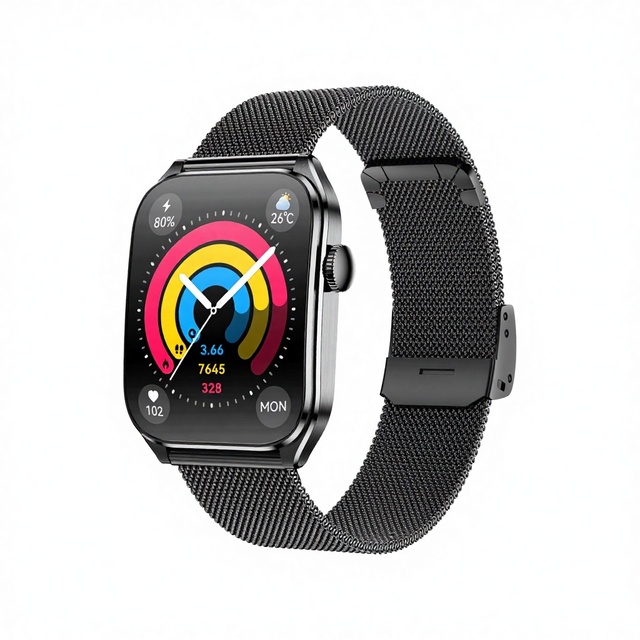 Cross-border New Square Silicone T2 Smart Watch for Call Heart Rate Monitoring Message Reminder Huaqiangbei Watch Factory