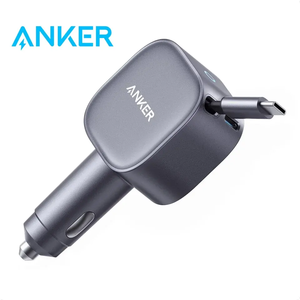Chargeur de voiture Anker A2738 Nano 75W USB-C avec câble rétractable, fonction QC3.0, port Type-C - Product Image 1
