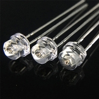 Chapeau de paille à LED jaune, 100 degrés 1600mcd, pour éclairage, 588-595nm, 590nm, 5mm, meilleur prix