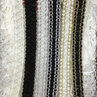 25mm noir blanc or argent dentelle garnitures pour Costume décoration bricolage vêtement robe chaussures chapeau tressé tricoté ruban sangle garnitures