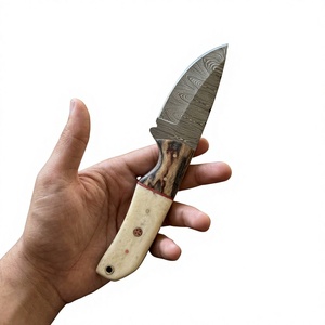 Couteaux Rajput à lame fixe en acier Damas, manche en bois Pakka bleu, garantie de 3 ans - Personnalisable pour la chasse - Product Image 2