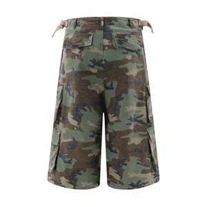 Wholesale Custom Cargo Short Camouflage Elastic Waist Vintage Mult Pocket Baggy Breathable Camouflage Cargo Shorts <b>for</b> Men - Product Image 3