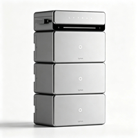 Batterie au lithium hybride de qualité européenne, empilable, 2,4 kW + 6,14 kWh, pour raccordement au réseau, facile à installer, stockage solaire pour balcon, couplage CC