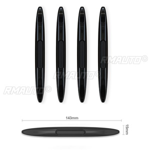 4Pcs <b>Car</b> Door Protector Airbag Anti-collision Strip Anti-static Silicone Rearview <b>Mirror</b> Transparent Exterior Decorative Sticker - Product Image 5