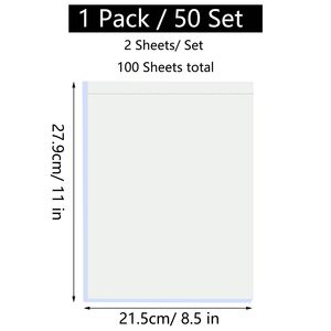 Bloc-notes autocopiant vierge <span class=keywords><strong>2</strong></span> feuillets 8,5x11 pouces NCR pour croquis, dessins, dessins techniques, papier de copie, carnet de notes, notes de réunion, formulaires - Product Image 2