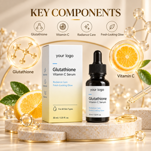 Suero de Vitamina C en Botella con Gotero de 30 ml, Esencia de Belleza con Glutatión, Producción de Cuidado de la Piel OEM ODM - Product Image 4