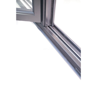 Porte pliante accordéon à double vitrage pour patio, vente en gros, portes d'entrée résidentielles, portes pliantes en aluminium