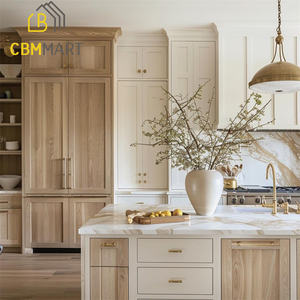 CBMmart Armoires de cuisine personnalisées en bois naturel, design shaker, peinture, armoires hautes, armoires de cuisine - Product Image 1