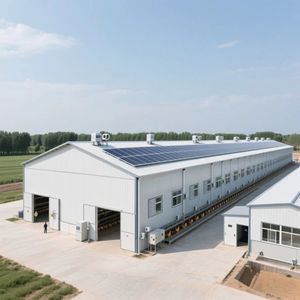 Casa di pollo prefabbricata della struttura d'acciaio di progettazione moderna per le aziende agricole installazione rapida - Product Image 3