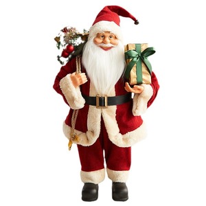 Figurine de Père Noël en peluche rouge vintage, style nordique, décoration de cheminée, fenêtre, hôtel, B&B, table de Noël - Product Image 5
