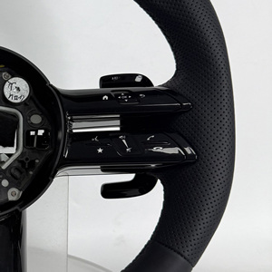 Volante per Auto in Pelle Traforata e Fibra di Carbonio per Mercedes Benz <span class=keywords><strong>AMG</strong></span> <span class=keywords><strong>W212</strong></span> W205 W213 W177 W166 C43 C63 Classe C E63 Cls Gle - Product Image 4