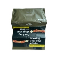 Pochette de tabac Amber Leaf en plastique, imprimée sur mesure, noire, pour tabac à rouler, 50g