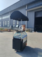 Chariot mobile portable multifonctionnel Etodevice, chariot à glaces à pousser à la main, étanche, pour vente en extérieur