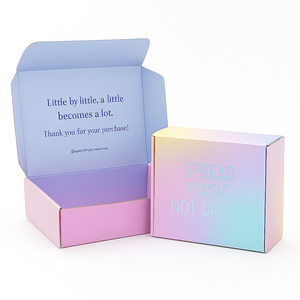 مجموعات راديو صفراء بشعار مخصص صندوق بريد مضلع لتعبئة هدايا شحن صديقة للبيئة - Product Image 2