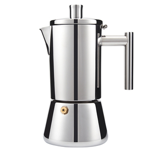 Cafetera Italiana Moka Personalizada, Diseño Moderno, Acero Inoxidable, 4/6/10 Tazas, <span class=keywords><strong>Doble</strong></span> Válvula, <span class=keywords><strong>Espresso</strong></span> para Uso Comercial - Product Image 1