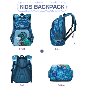 <span class=keywords><strong>Sac</strong></span> <span class=keywords><strong>à</strong></span> <span class=keywords><strong>dos</strong></span> scolaire pour enfants Cusangel 16 pouces imperméable, ensemble de <span class=keywords><strong>sac</strong></span> <span class=keywords><strong>à</strong></span> <span class=keywords><strong>dos</strong></span> scolaire 3 en 1 <span class=keywords><strong>à</strong></span> motifs de dinosaures, multi-poches, pour garçon - Product Image 6