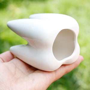 2022 creativo a forma di dente penna in ceramica portamatite portamatite vaso per piante succulente per ufficio - Product Image 5