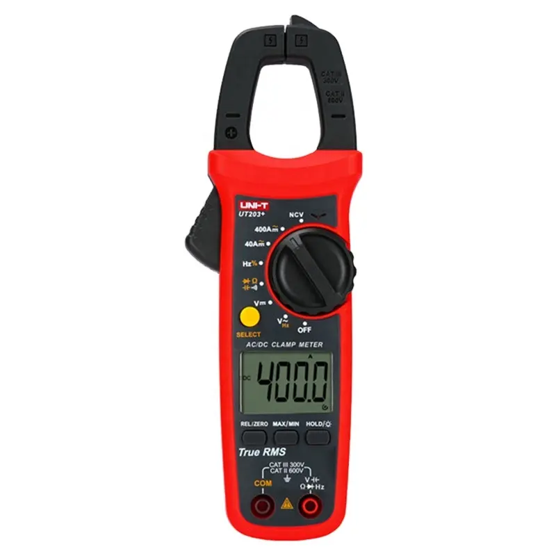 UNI-T UT203+ AC DC Ampere Voltage Clamp Watt Meter Handheld Clamp Multimeter Digital Clamp Meter LCD