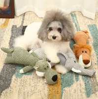 Jouets en peluche interactifs pour chiens, jouets à mâcher pour chiens, jouets pour animaux de compagnie, chiot, lion, loup, éléphant